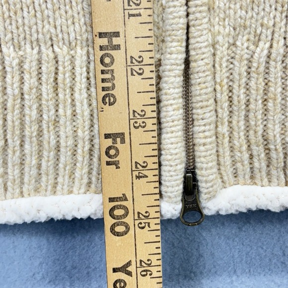 L.L. Bean Women's Cream and Brown Knit Jacket - Picture 5 of 11